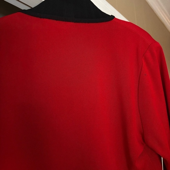 EXCLUSIVELY MISOOK BEAUTIFUL BLAZER IN A GORGEOUS RED WITH BLACK SIZE LARGE - Picture 4 of 5